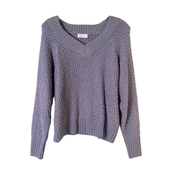 Jolie & Joy Lilac Textured Semi Cropped Cozy Pullover Sweater Size 1X - Picture 1 of 8